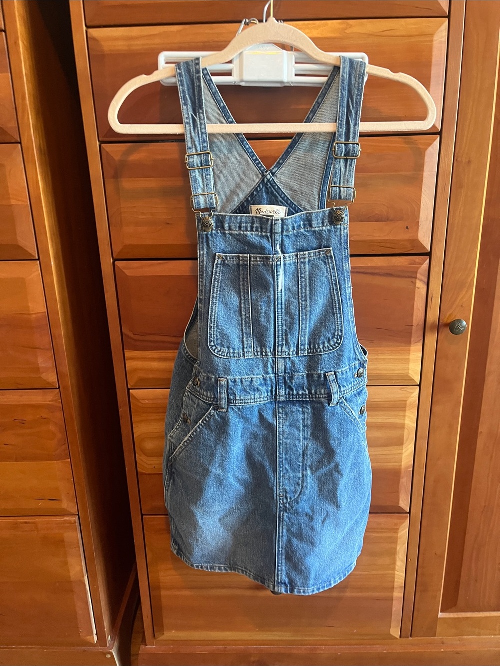 Madewell Boxy Mini Skirtall in Billings Wash size S NWT, denim minidress